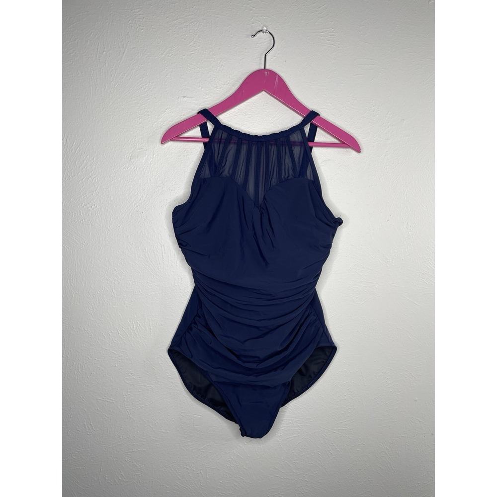 EUC! Magic Suit Anastasia Don't Mesh With Me One Piece Swimsuit 10 Slimming